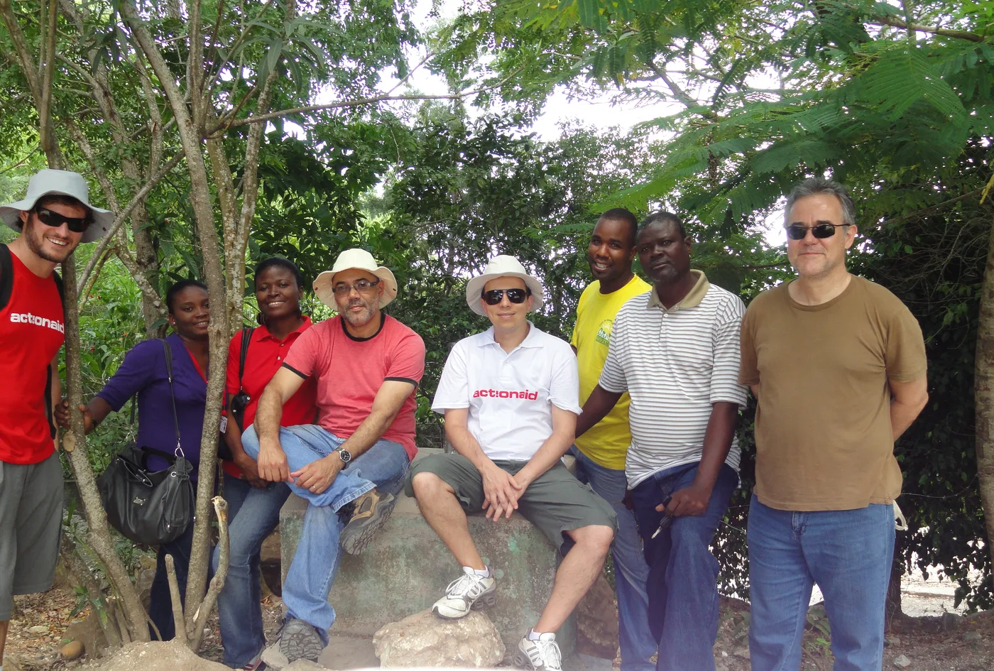 Equipe de filmagem no Haiti, em 2011
